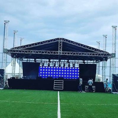 Portable Stage Lighting Semi Circle Podium Event Roof Truss