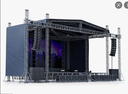 Portable Stage Lighting Semi Circle Podium Event Roof Truss
