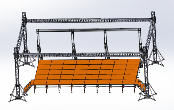 Portable Bolt Type Aluminum Truss Frame Structure Light