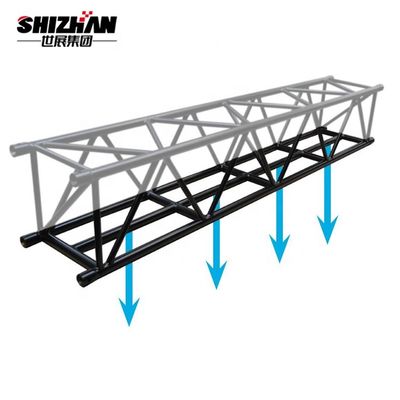 Spigot Aluminum Matte Black Stage Roof System Curved Outdoor Dj Lighting Box Truss Display