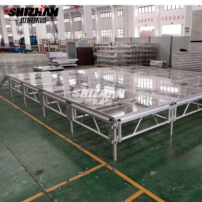 Aluminum Adjustable Portable 4x4  Acrylic Outdoor Music Stage