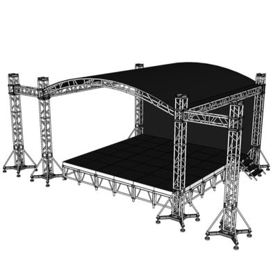 Modular Aluminum Square Roof Truss for Concert Stages 500kg Capacity