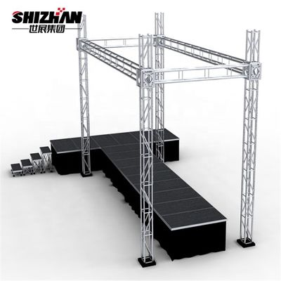 Spigot Aluminum Matte Black Stage Roof System Curved Outdoor Dj Lighting Box Truss Display