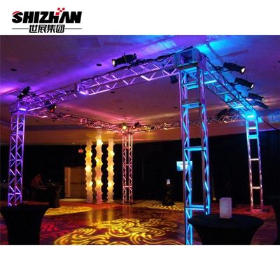 Spigot Aluminum Matte Black Stage Roof System Curved Outdoor Dj Lighting Box Truss Display