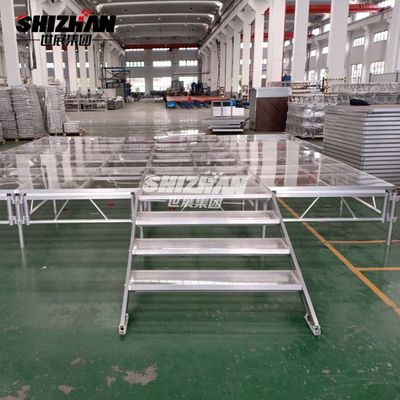 Aluminum Adjustable Portable 4x4  Acrylic Outdoor Music Stage